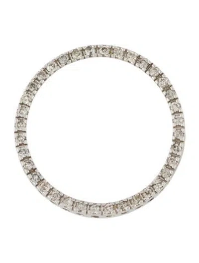 Pre-owned Pendant 14k Diamond Circle  In Multi