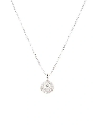 Pre-owned Pendant 14k Diamond Circle  Necklace, 18" In Multi