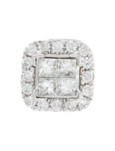 Pre-owned Pendant 14k Diamond Cluster  In Multi