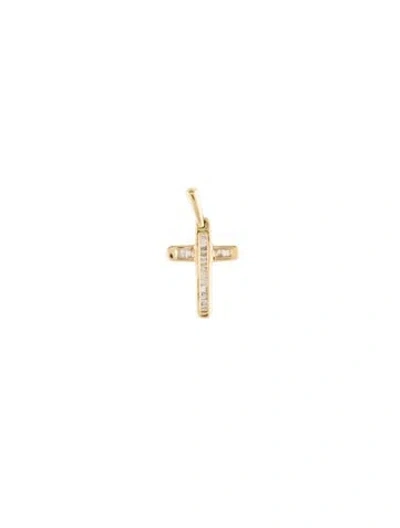Pre-owned Pendant 14k Diamond Cross , 0.5" In Multi