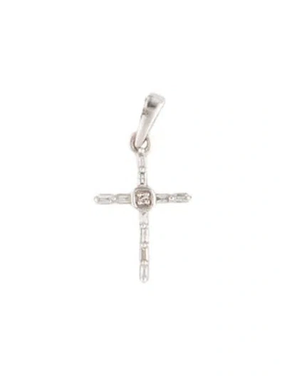 Pre-owned Pendant 14k Diamond Cross , 0.5" In Multi
