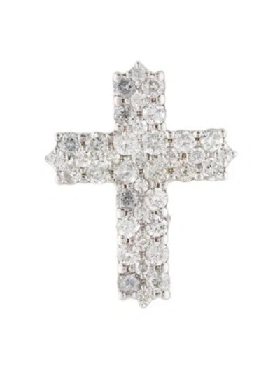 Pre-owned Pendant 14k Diamond Cross , 0.5" In Multi