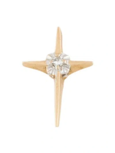Pre-owned Pendant 14k Diamond Cross , 0.75" In Multi