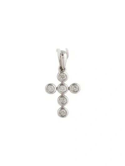 Pre-owned Pendant 14k Diamond Cross , 0.75" In Multi
