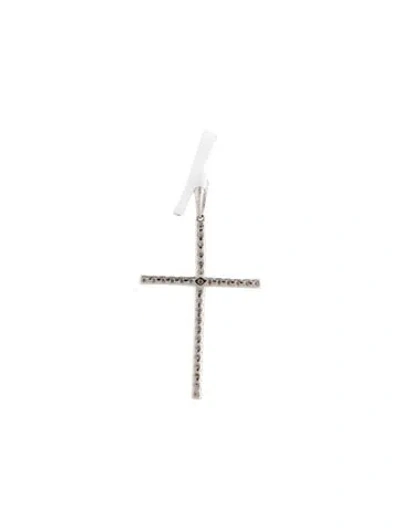 Pre-owned Pendant 14k Diamond Cross , 1.5" In Multi