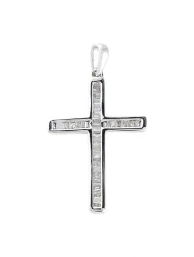 Pre-owned Pendant 14k Diamond Cross  In Multi