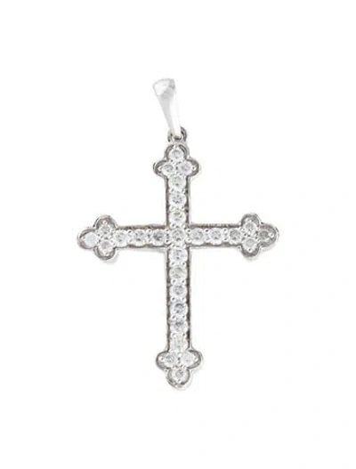 Pre-owned Pendant 14k Diamond Cross  In Multi