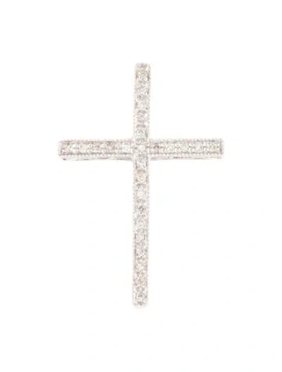 Pre-owned Pendant 14k Diamond Cross  In Multi