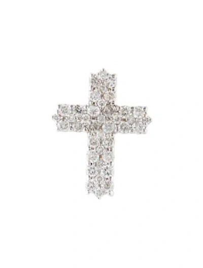 Pre-owned Pendant 14k Diamond Cross  In Multi