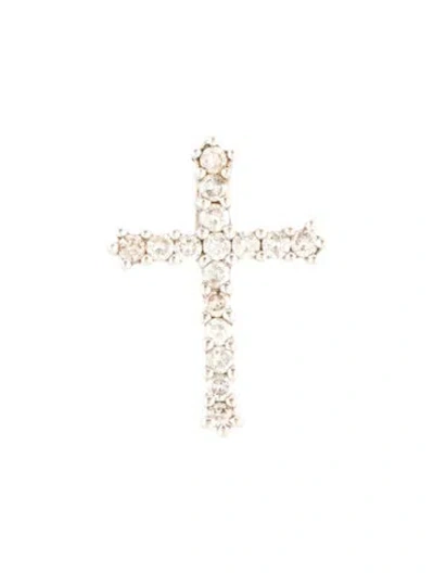 Pre-owned Pendant 14k Diamond Cross  In Multi