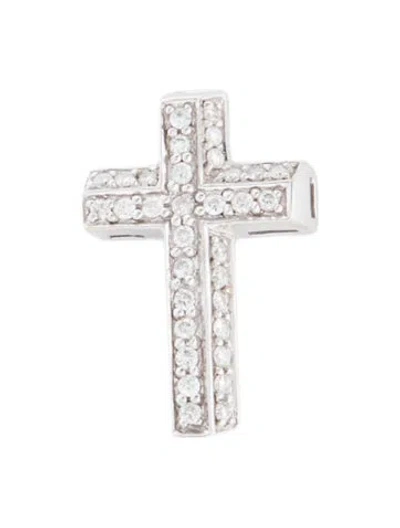 Pre-owned Pendant 14k Diamond Cross  In Multi