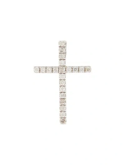 Pre-owned Pendant 14k Diamond Cross  In Multi