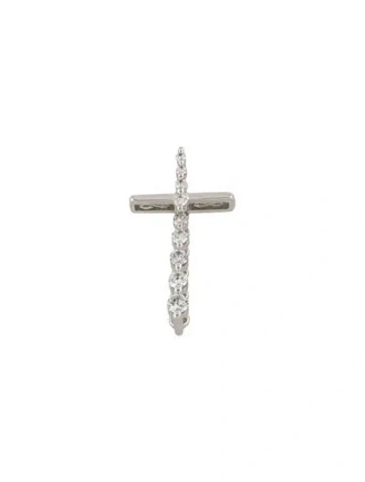 Pre-owned Pendant 14k Diamond Cross  In Multi