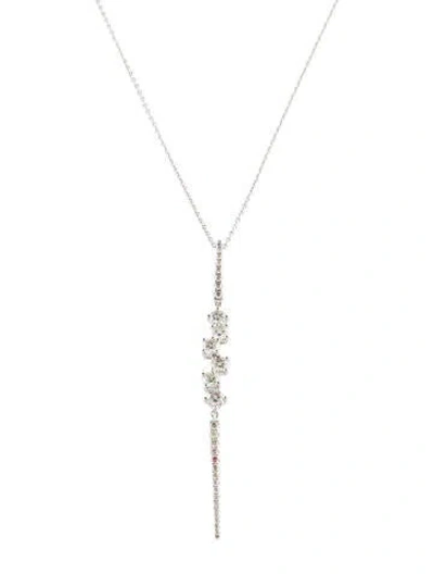 Pre-owned Pendant 14k Diamond Drop  Necklace, 18" In Multi