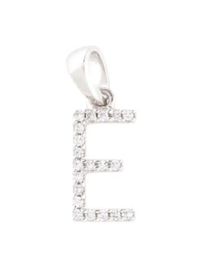 Pre-owned Pendant 14k Diamond 'e' Initial  In Multi