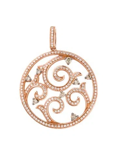 Pre-owned Pendant 14k Diamond Filigree  In Multi