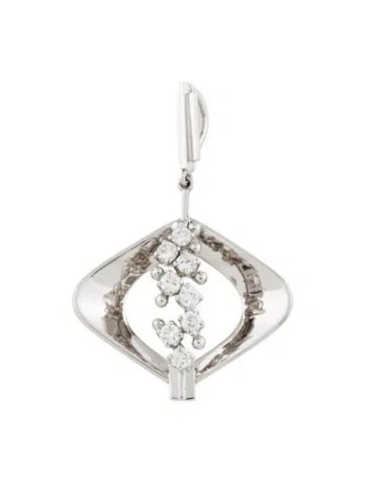 Pre-owned Pendant 14k Diamond Geometric , 1.5" In Multi