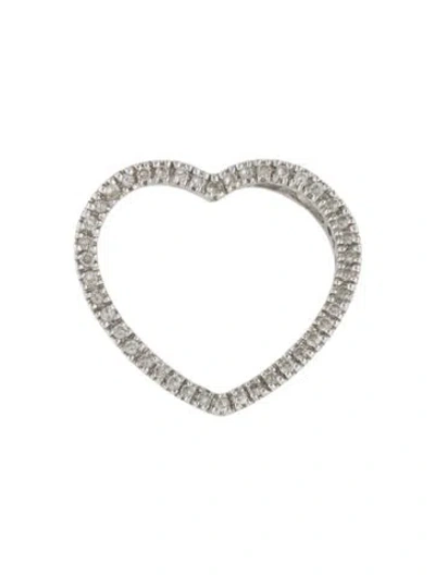 Pre-owned Pendant 14k Diamond Heart Outline  In Multi