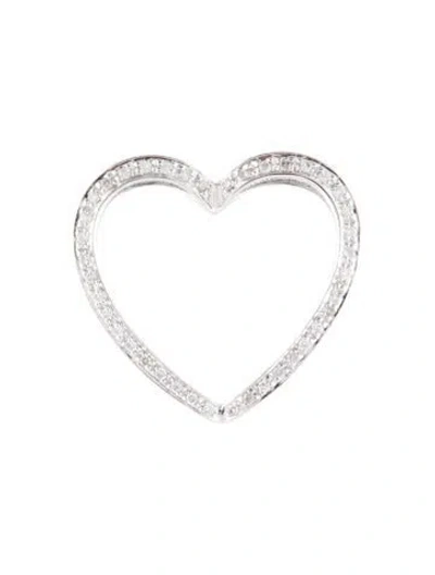 Pre-owned Pendant 14k Diamond Heart , 1" In Multi