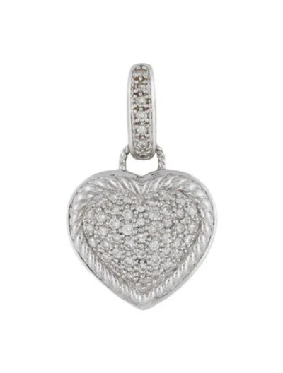 Pre-owned Pendant 14k Diamond Heart , 1.25" In Multi