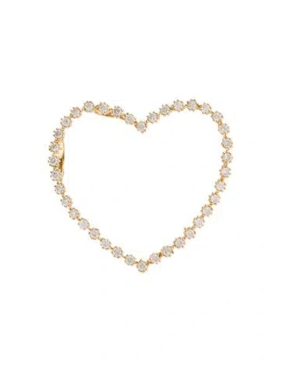 Pre-owned Pendant 14k Diamond Heart , 1.25" In Multi