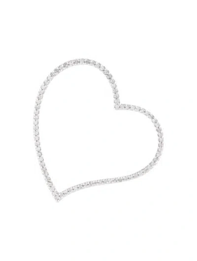 Pre-owned Pendant 14k Diamond Heart , 1.25" In Multi