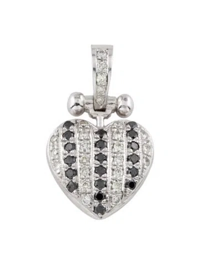 Pre-owned Pendant 14k Diamond Heart  In Multi