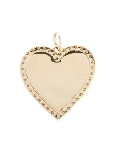 Pre-owned Pendant 14k Diamond Heart  In Multi