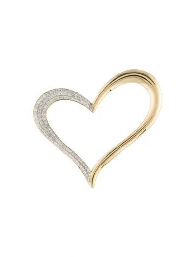 Pre-owned Pendant 14k Diamond Heart  In Multi