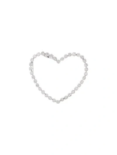 Pre-owned Pendant 14k Diamond Heart  In Multi