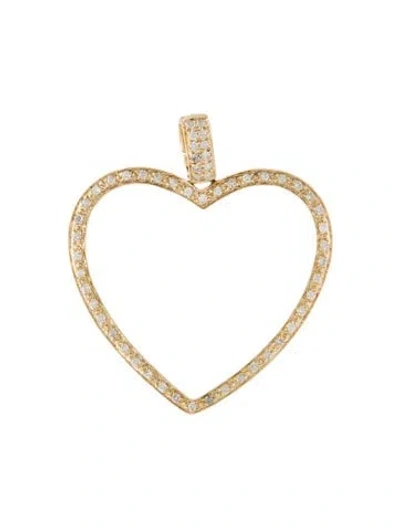 Pre-owned Pendant 14k Diamond Heart  In Multi