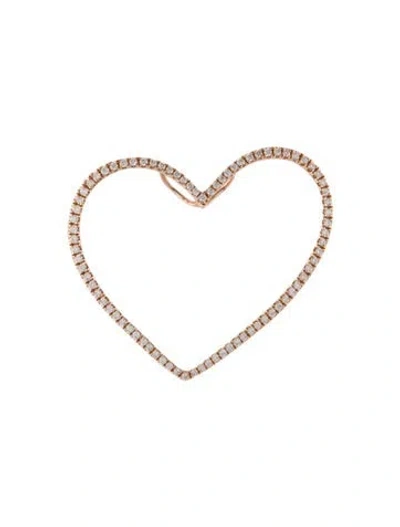 Pre-owned Pendant 14k Diamond Heart  In Multi
