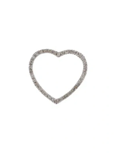 Pre-owned Pendant 14k Diamond Heart  In Multi