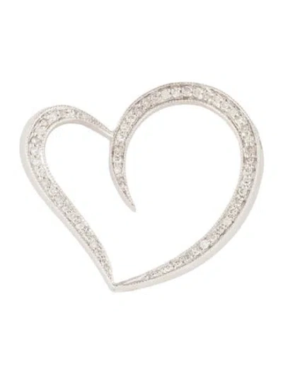 Pre-owned Pendant 14k Diamond Heart  In Multi