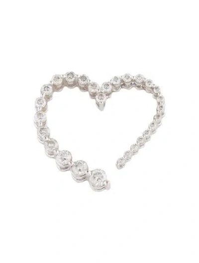 Pre-owned Pendant 14k Diamond Heart  In Multi