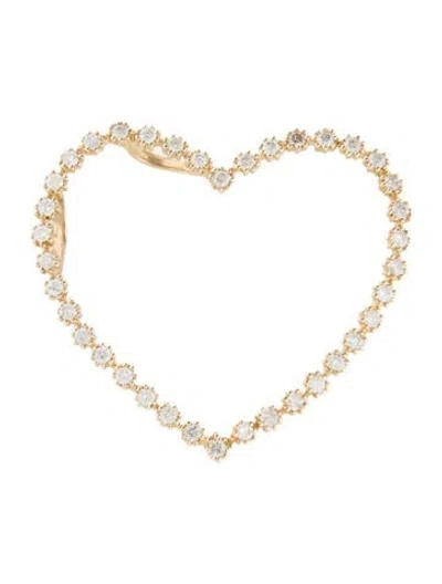 Pre-owned Pendant 14k Diamond Heart  In Multi