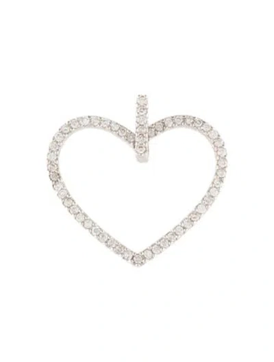 Pre-owned Pendant 14k Diamond Heart  In Multi