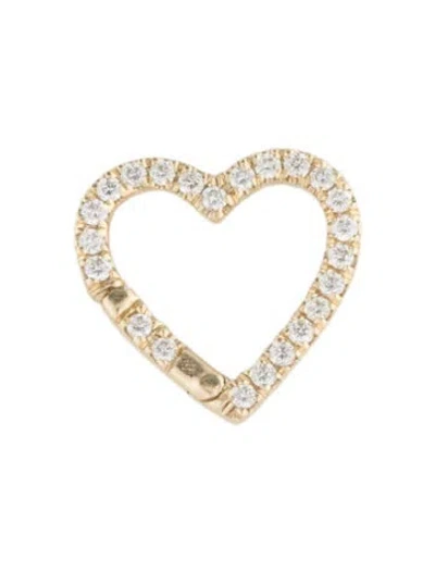 Pre-owned Pendant 14k Diamond Heart  In Multi