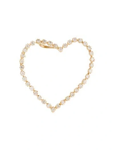 Pre-owned Pendant 14k Diamond Heart  In Multi