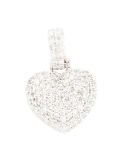 Pre-owned Pendant 14k Diamond Heart  In Multi