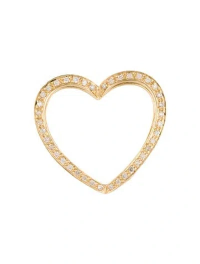 Pre-owned Pendant 14k Diamond Heart  In Multi