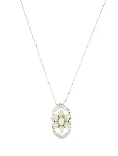 Pre-owned Pendant 14k Diamond Heart  Necklace, 18" In Multi