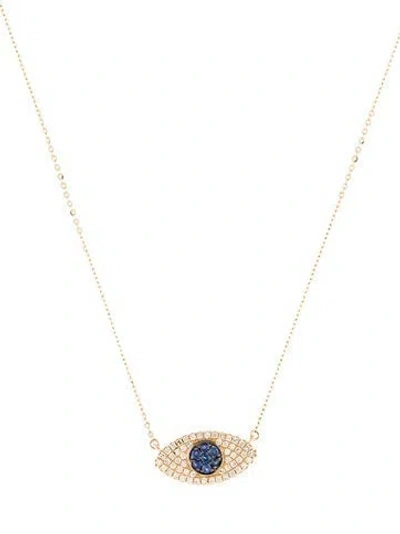 Pre-owned Pendant 14k Diamond Heart  Necklace, 18" In Multi