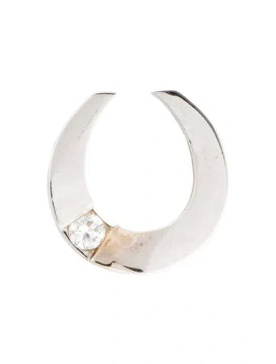 Pre-owned Pendant 14k Diamond Horseshoe  In Multi