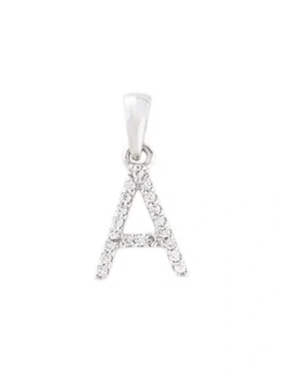 Pre-owned Pendant 14k Diamond Initial 'a'  In Multi