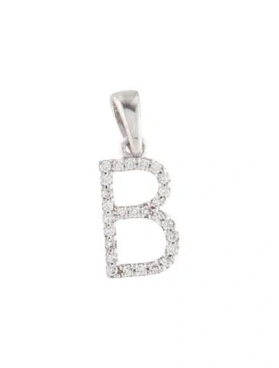 Pre-owned Pendant 14k Diamond Initial 'b'  In Multi