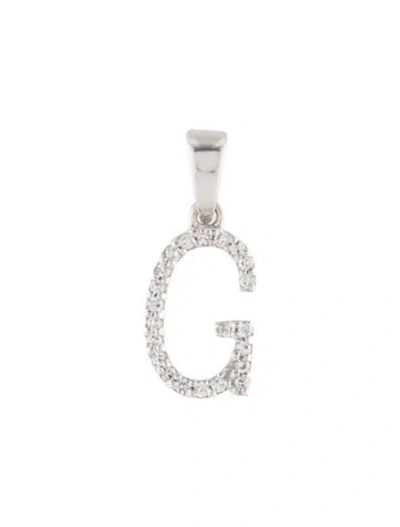 Pre-owned Pendant 14k Diamond Initial 'g'  In Multi