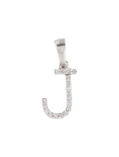 Pre-owned Pendant 14k Diamond Initial 'j'  In Multi