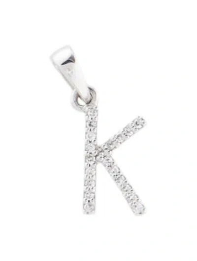 Pre-owned Pendant 14k Diamond Initial 'k'  In Multi