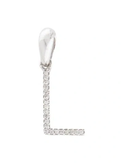 Pre-owned Pendant 14k Diamond Initial 'l'  In Multi